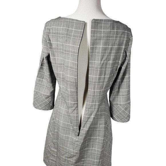 H&M Women's size 10 Black White & Gray Plaid Dress - Picture 6 of 9